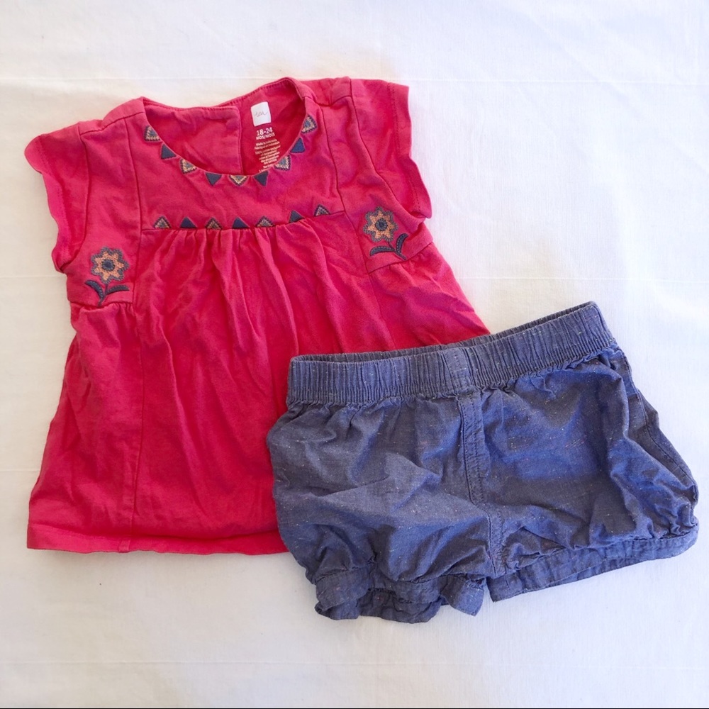 Tea collection soft cotton and chambray play set